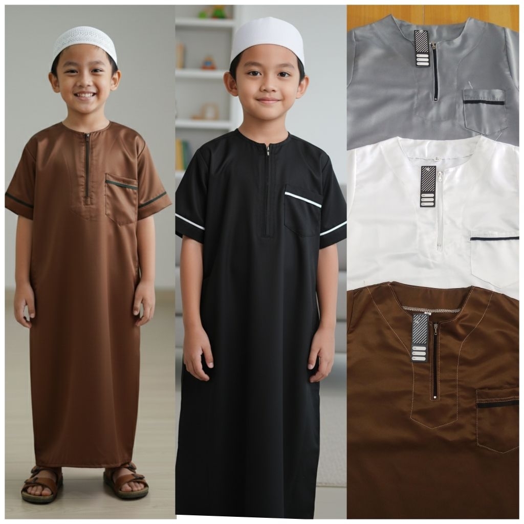 JUBAH AL-FADHIL PREMIUM 3-13 TAHUN TOYOBO FREE PECI