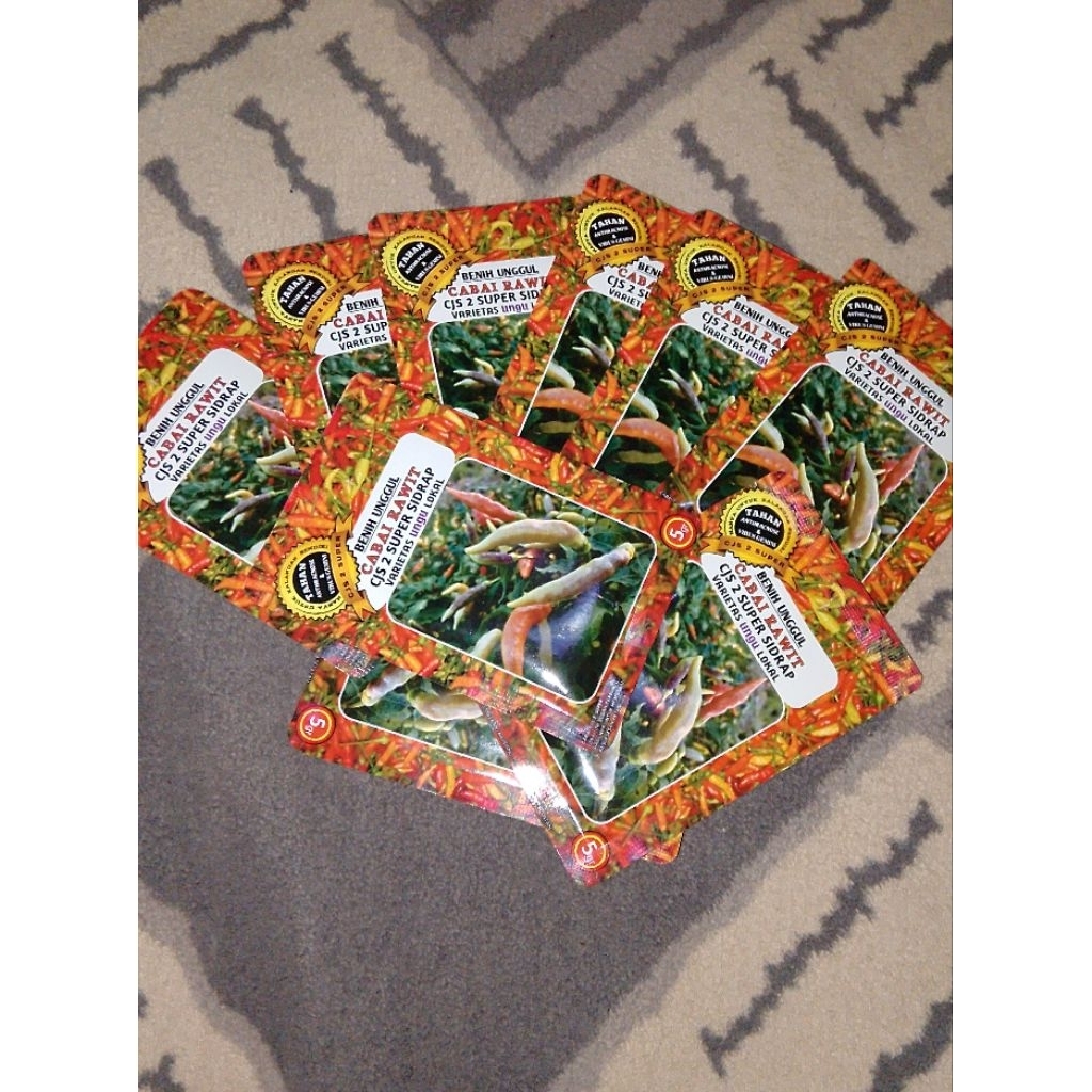 BENIH/BIBIT/BIJI CABE RAWIT LOKAL SALO DUA UNGU ISI 5 gram Benih cabe rawit super unggul_ CJS 2 SUPE