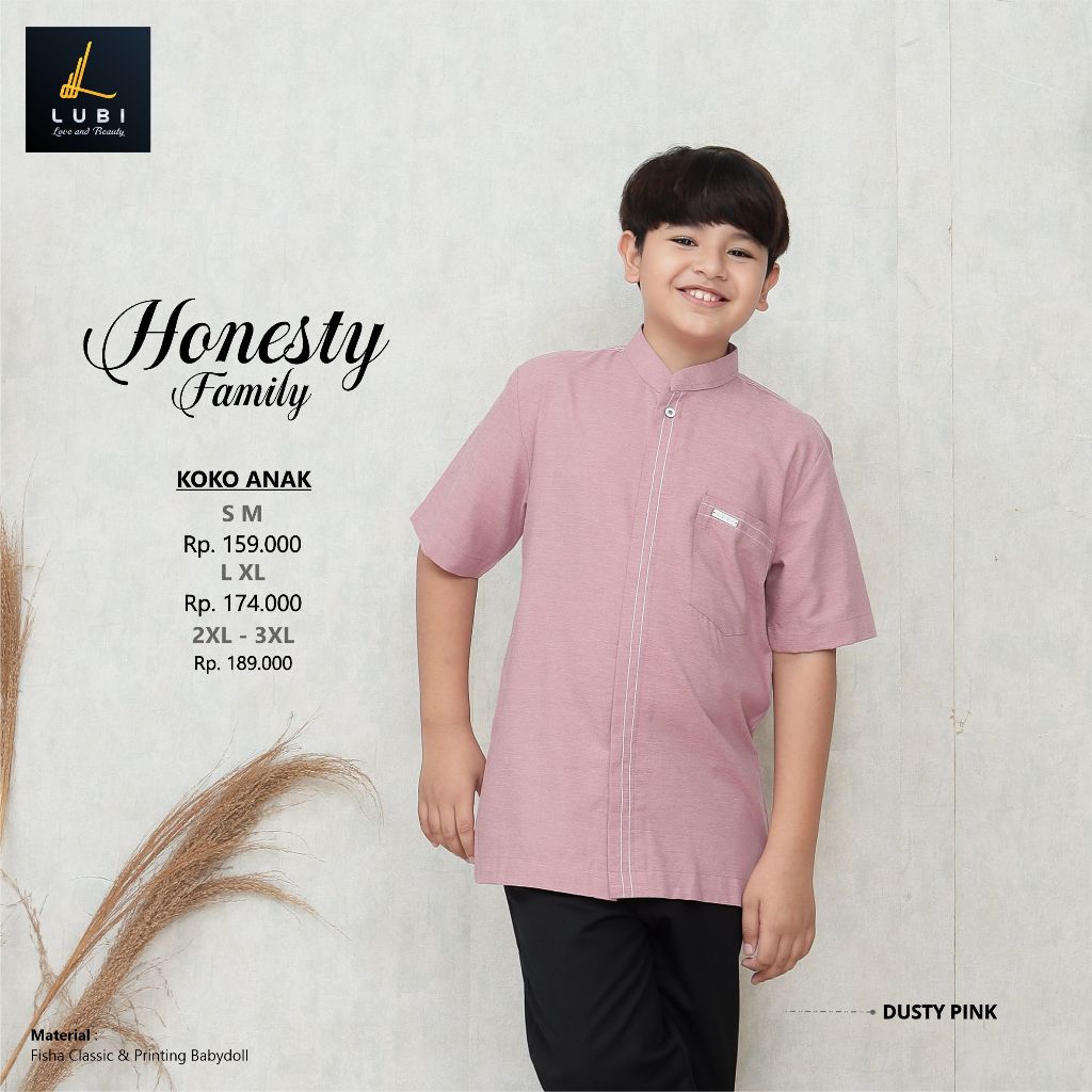 KOKO ANAK LUBI HONESTY WARNA DUSTY PINK