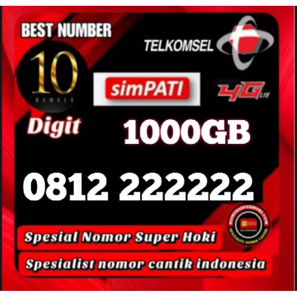 TERBATAS Kartu Perdana Simpati 10 Digit Telkomsel Seluruh Indonesia Bonus Kouta 3000Gb