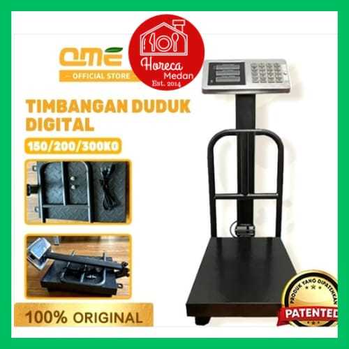 Timbangan duduk digital / Timbangan besi digital / timbangan barang digital QME 150kg 200kg 300kg