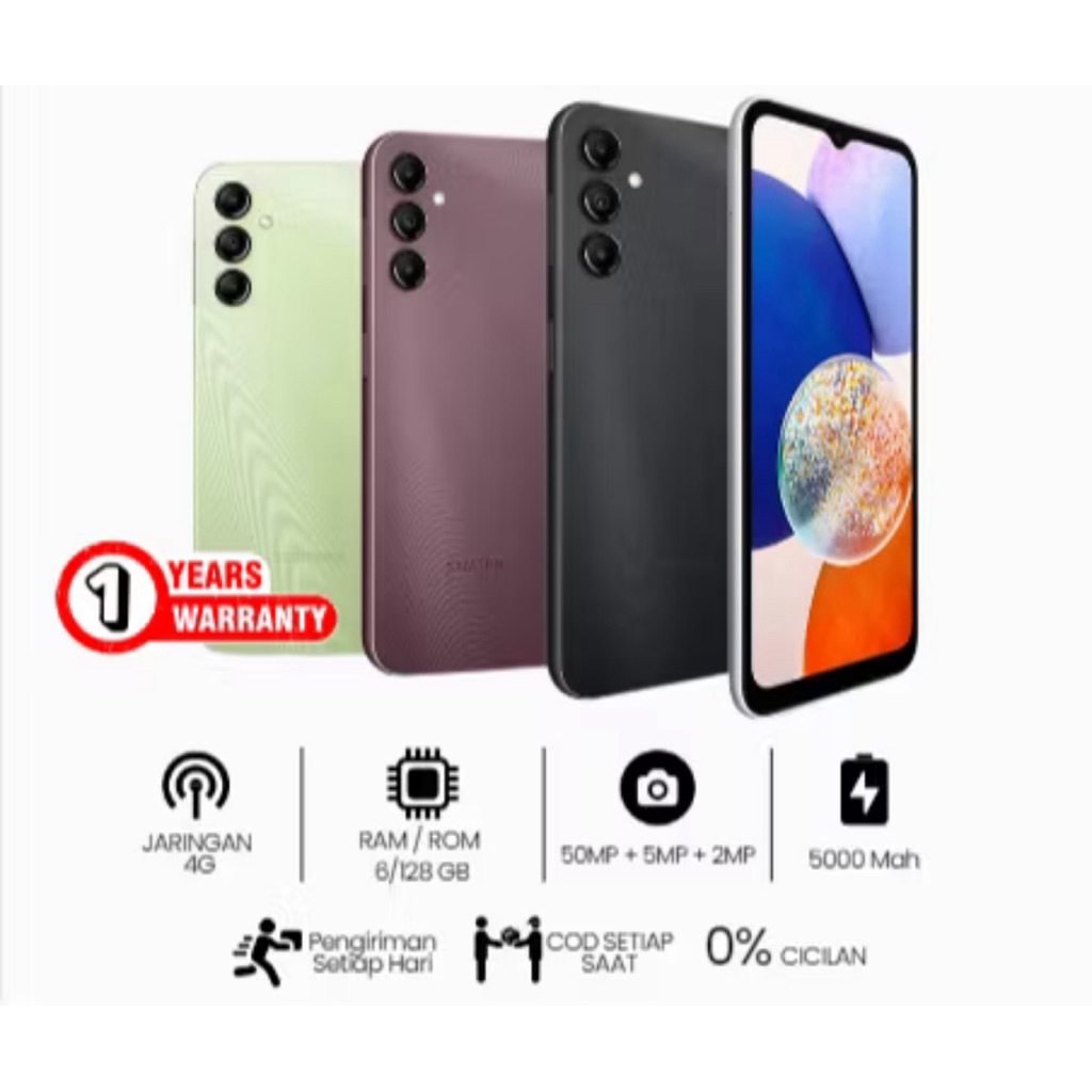 Samsung Galaxy A04 4/64 RAM 4GB ROM 64 GB HP Smartphone Android Garansi Resmi