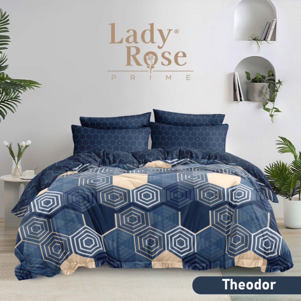 Bed Cover Set & Sprei Lady Rose Prime 180x200 Tinggi 30