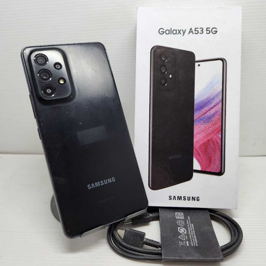 HOT SALE SAMSUNG GALAXY A53 5G 8/256 BLACK EX SEIN RESMI NO MINUS LENGKAP
