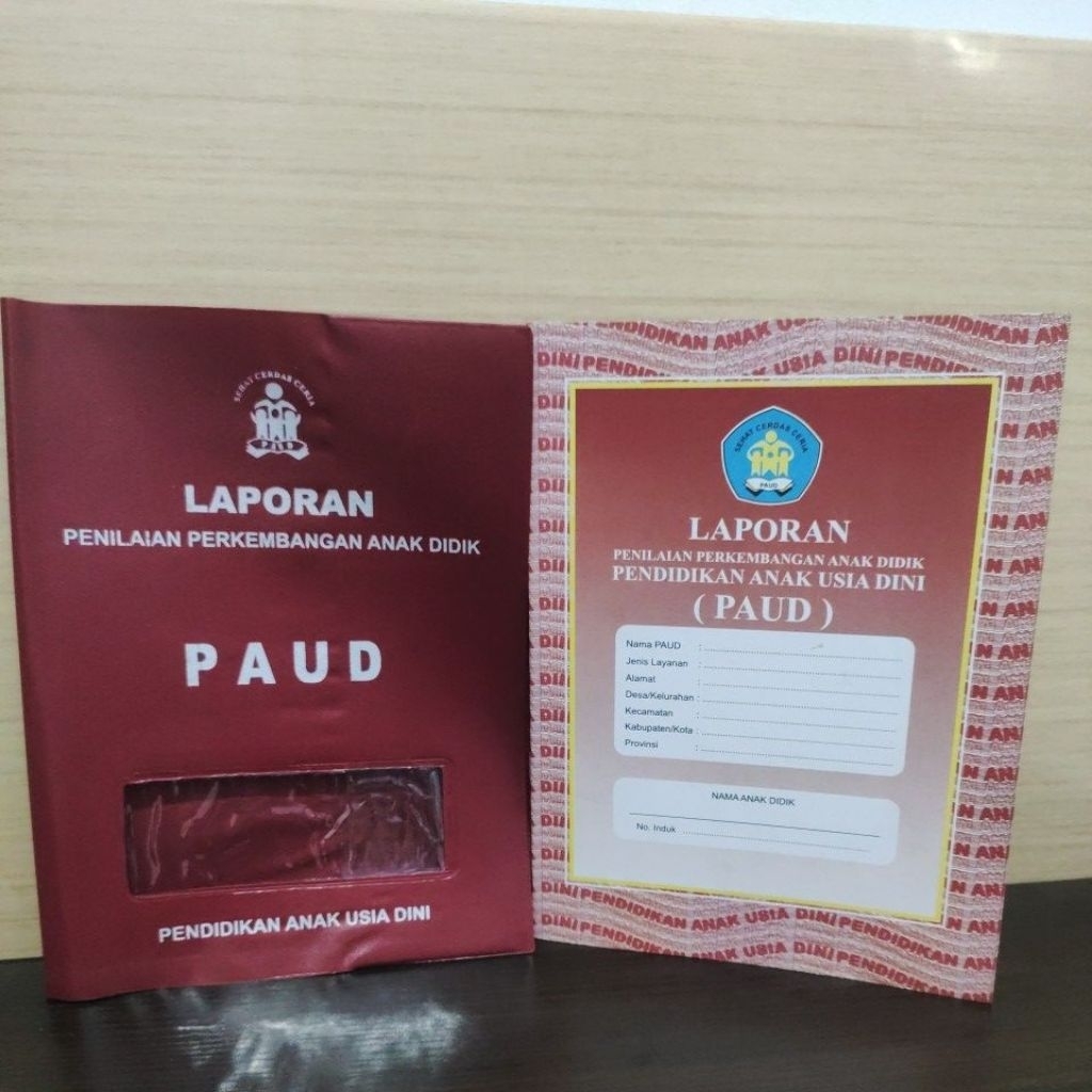 Cover Terbaru buku raport Paud ukuran A5 atau sampul paud A5