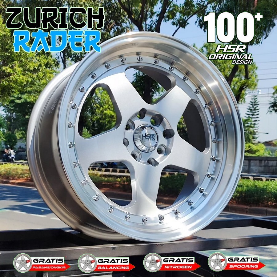 Velg Mobil Ring 17 Etios Jazz Sigra Livina Freed Avanza Pelek R17 Hsr Wheel Burn Glossy Silver