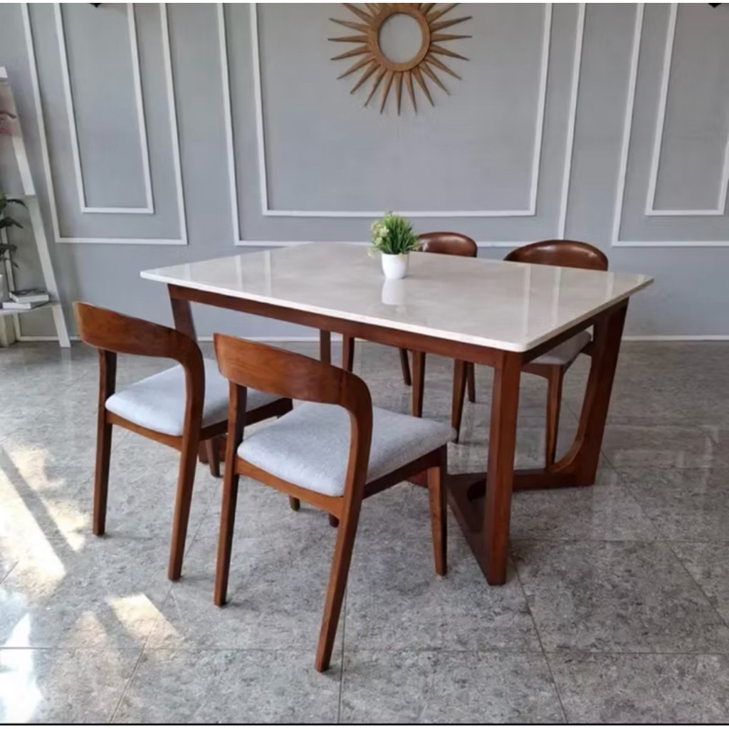 set meja makan minimalis set meja makan marmer set meja makan mewah set meja makan modern