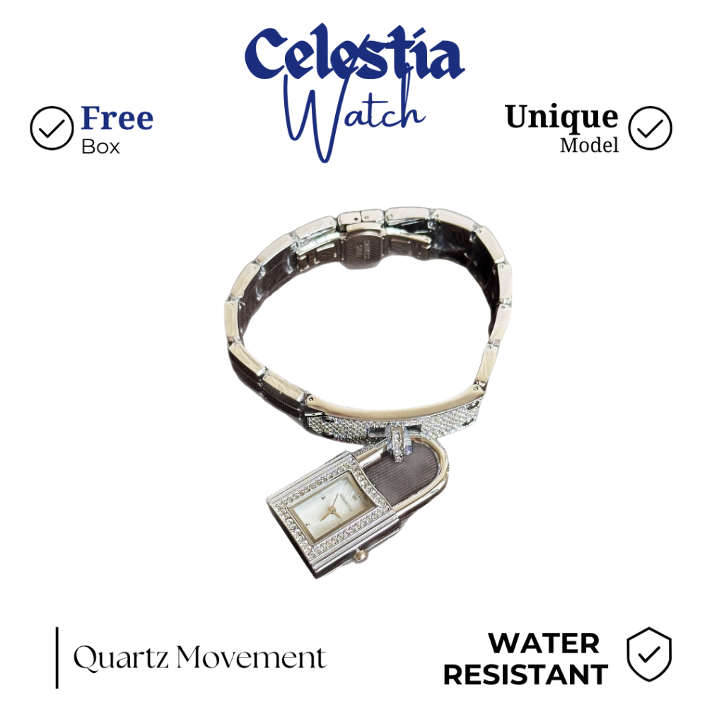 READY STOCK Jam Tangan Wanita Model Gembok Quartz Movement Homage Diamond Model Garansi 6 Bulan