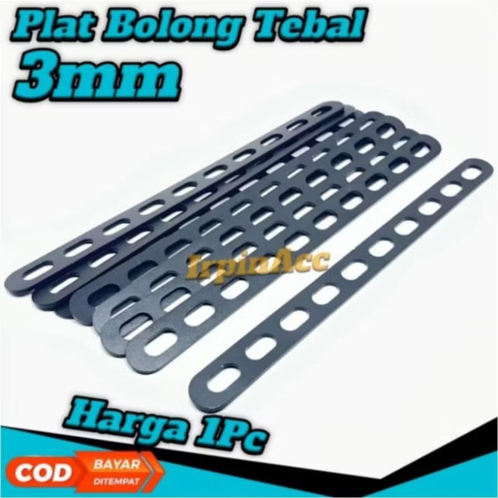 Breket Plat Bolong Besi Tebal 2mm 3mm 4mm