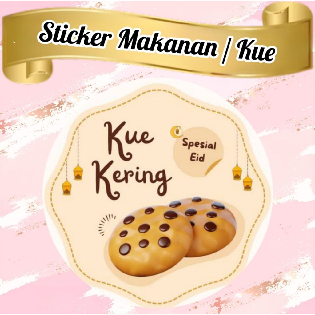 STIKER BULAT TOPLES / KEMASAN KUE KERING / COOKIES