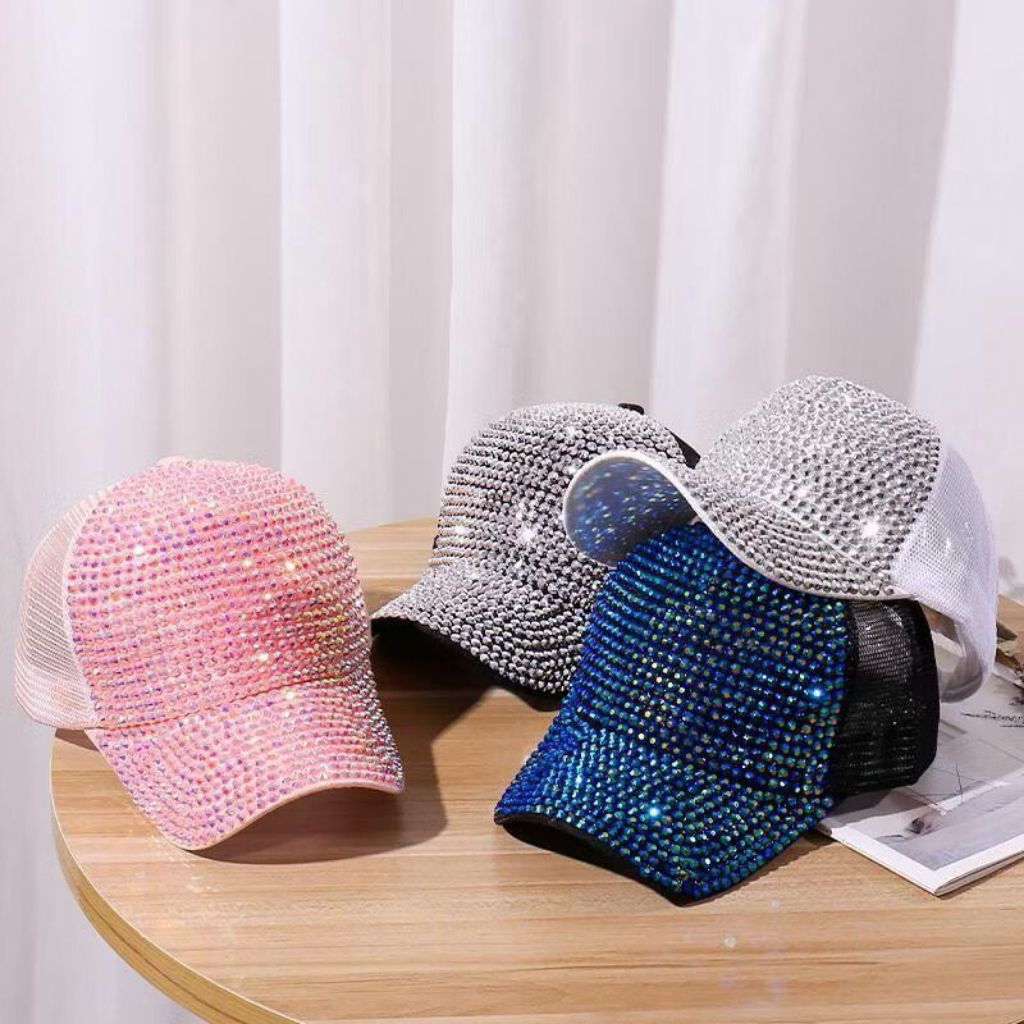 Topi Baseball Tekuk Blink Mutiara Pria Wanita Import