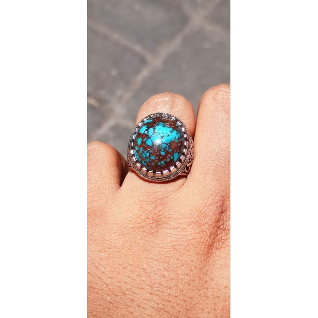 Pirus Persia biru ceplok kuro mewah