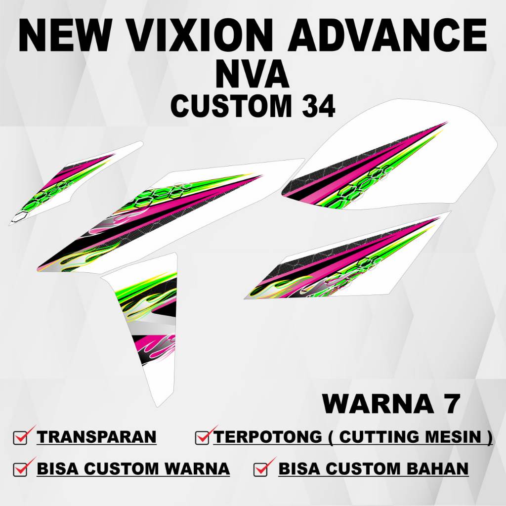 Stiker New Vixion Advance / Striping New Vixion Advance / Stiker Sticker Decal Transparan New Vixion