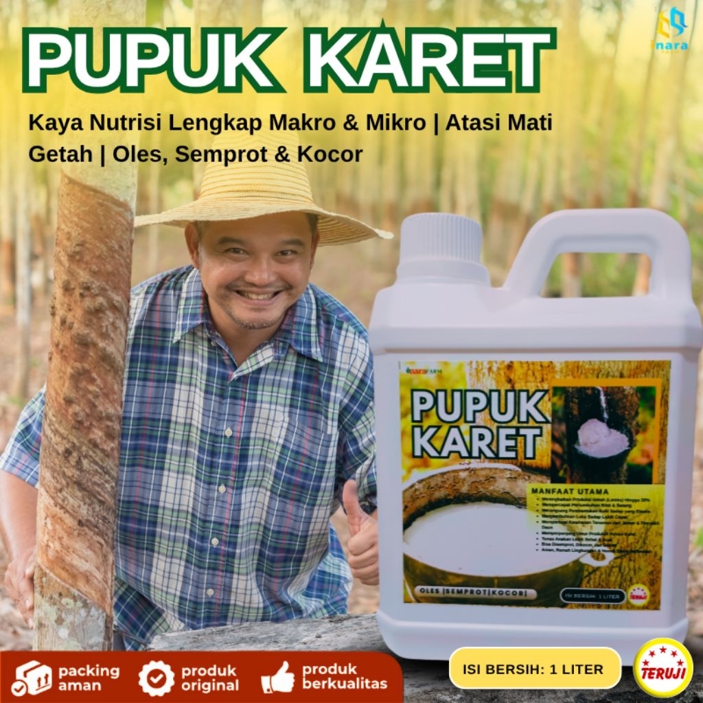 Pupuk Cair Tanaman Karet 1 liter/Pupuk penyubur perangsang Getah karet