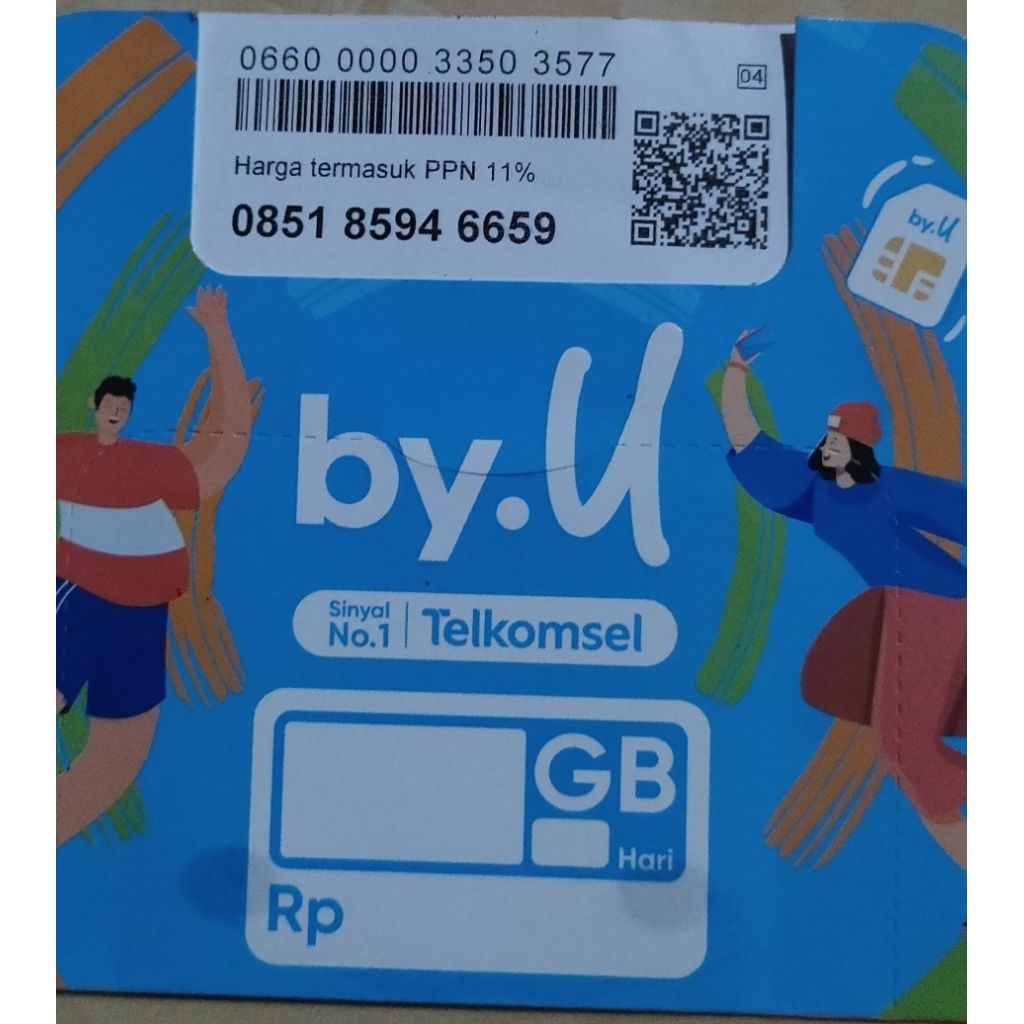 kartu by-u kosongan SEGEL