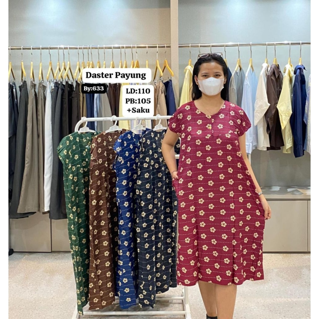 Maryanny's Store : BATIK 633 LD 110 DASTER PAYUNG STANDAR BUSUI KATUN RAYON SANTUNG