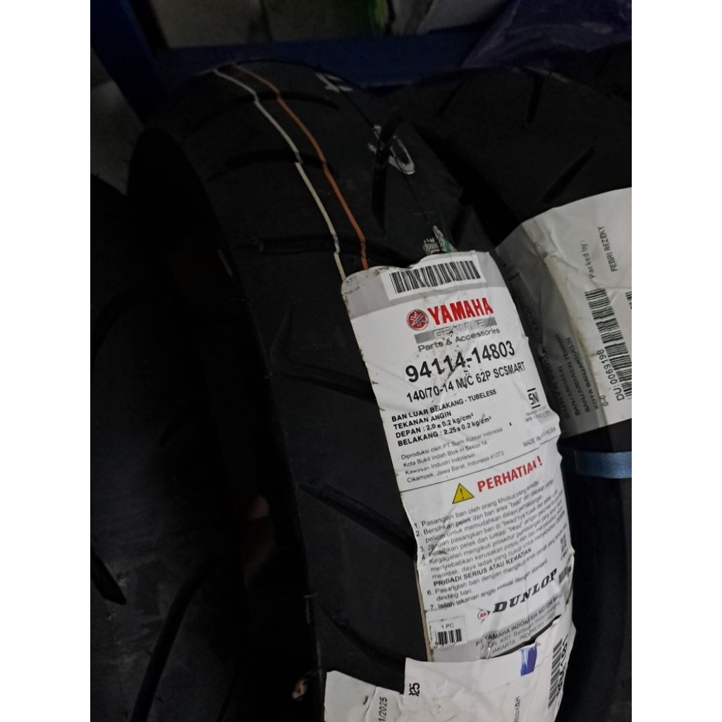 BAN BELAKANG XMAX UKURAN 140/70-14 MERK DUNLOP STD YAMAHA