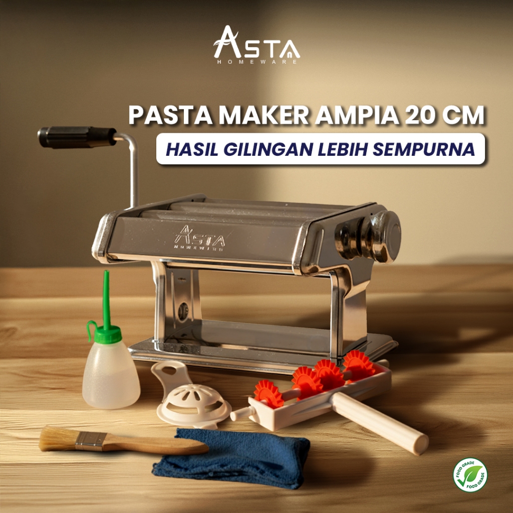 Asta Gilingan Mie Penggiling Adonan Pasta Maker Ampia Stainless Steel