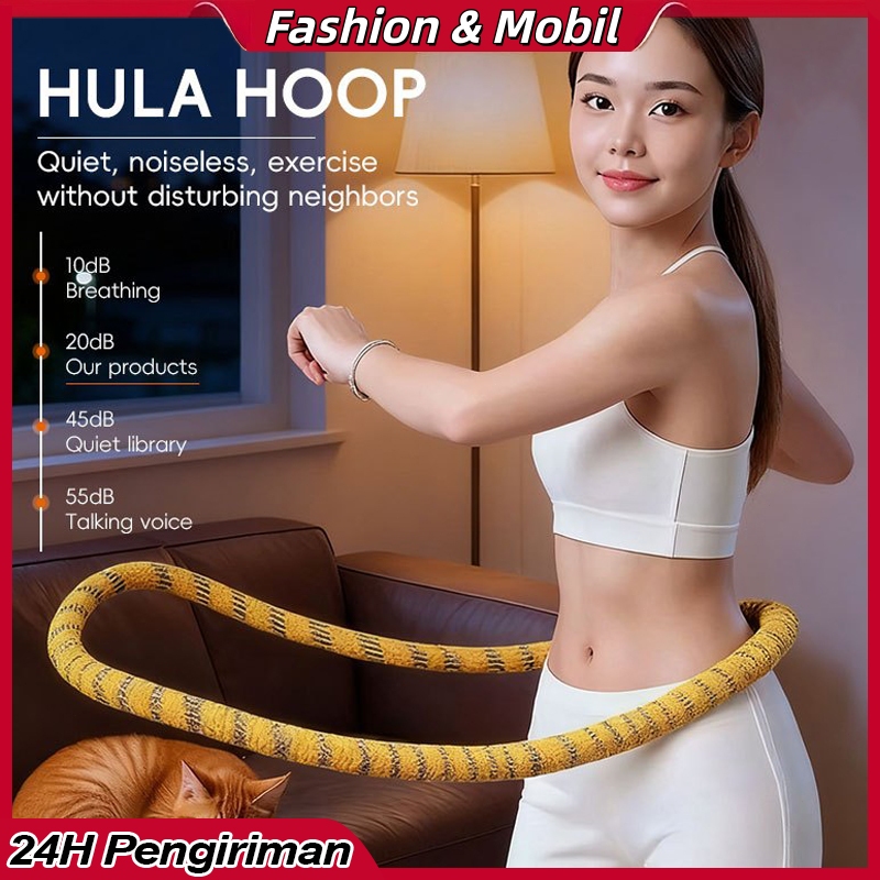 Silent Soft Hula Hoop – Hula Hoop Lembut Portable untuk Olahraga & Pembakar Lemak, Cocok untuk Dewas