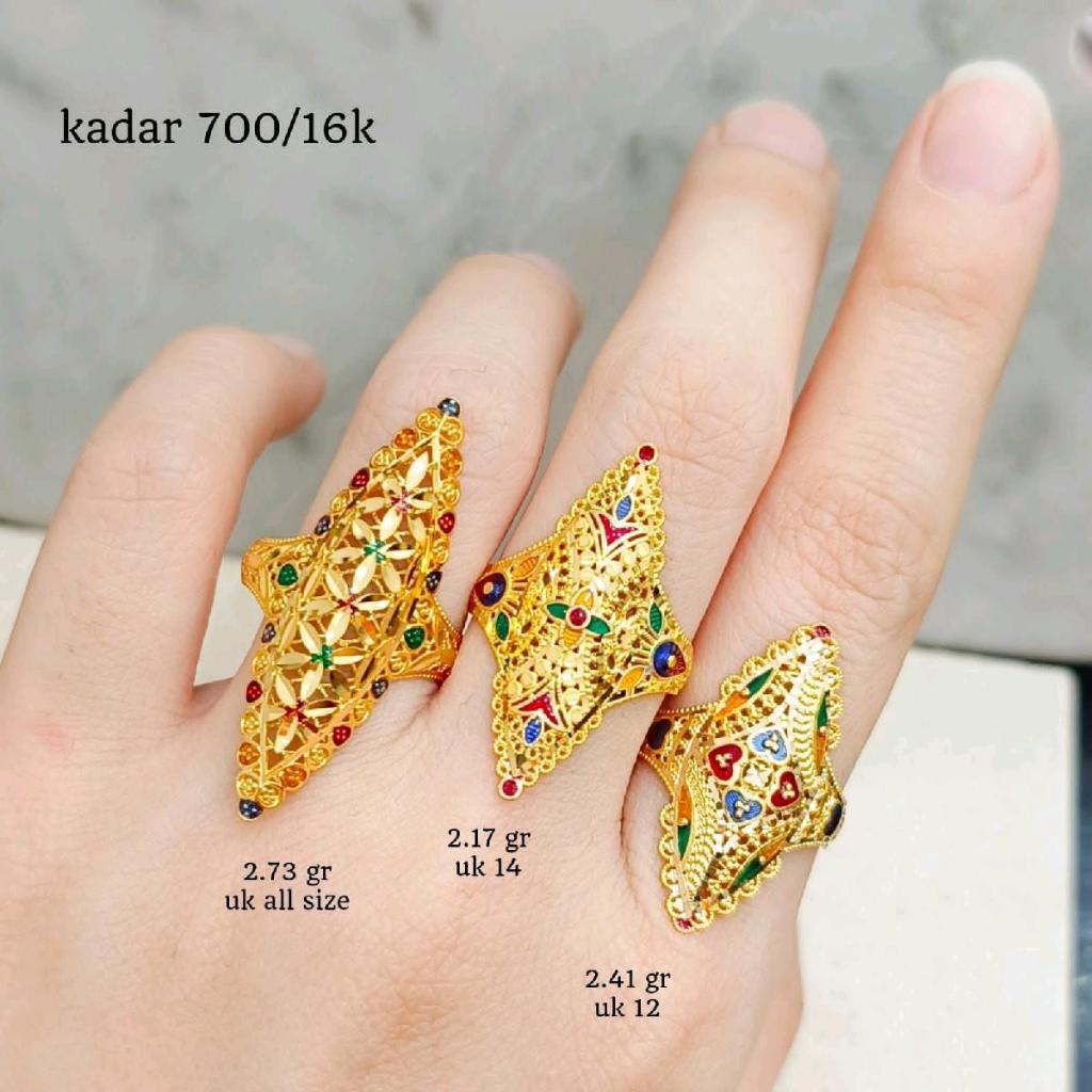 Cincin Model Dubai Elegant Emas Asli Hadiah Ulang Tahun