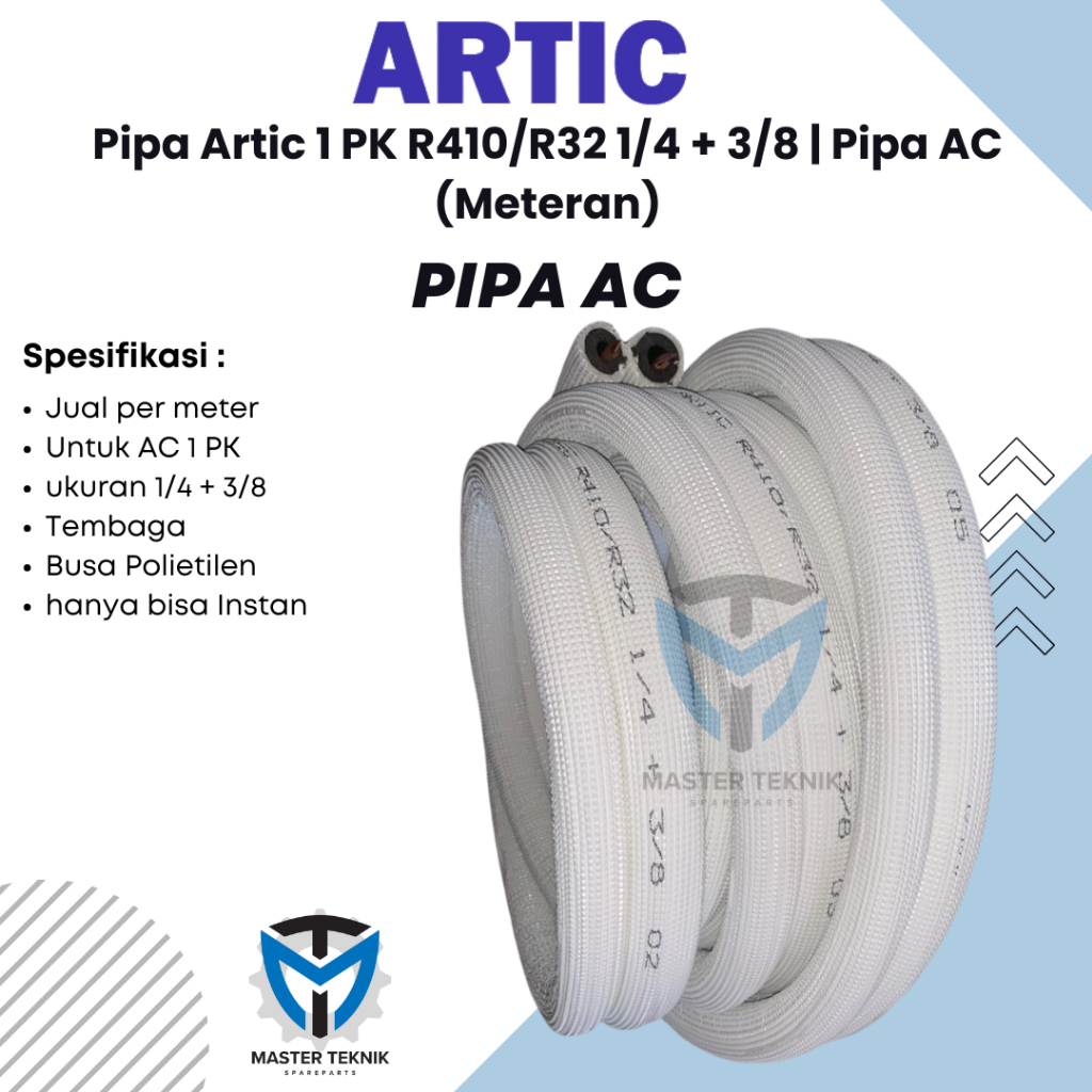 Pipa Artic 1 PK R410/R32 1/4 + 3/8 | Pipa AC (Meteran)