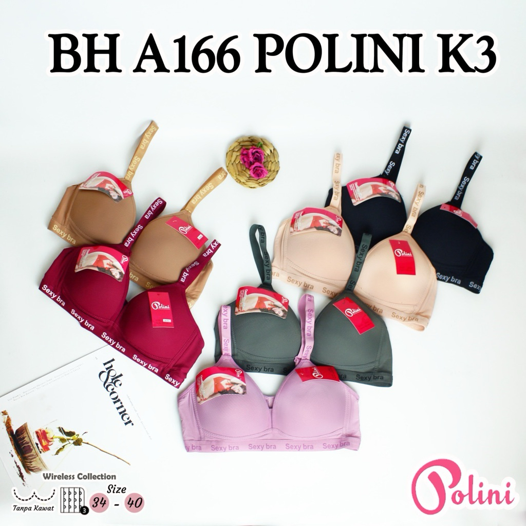 2PCS BH POLINI A166 BABY SKIN POLINI TULIS | BH POLINI TULIS CUP B KAIT 3
