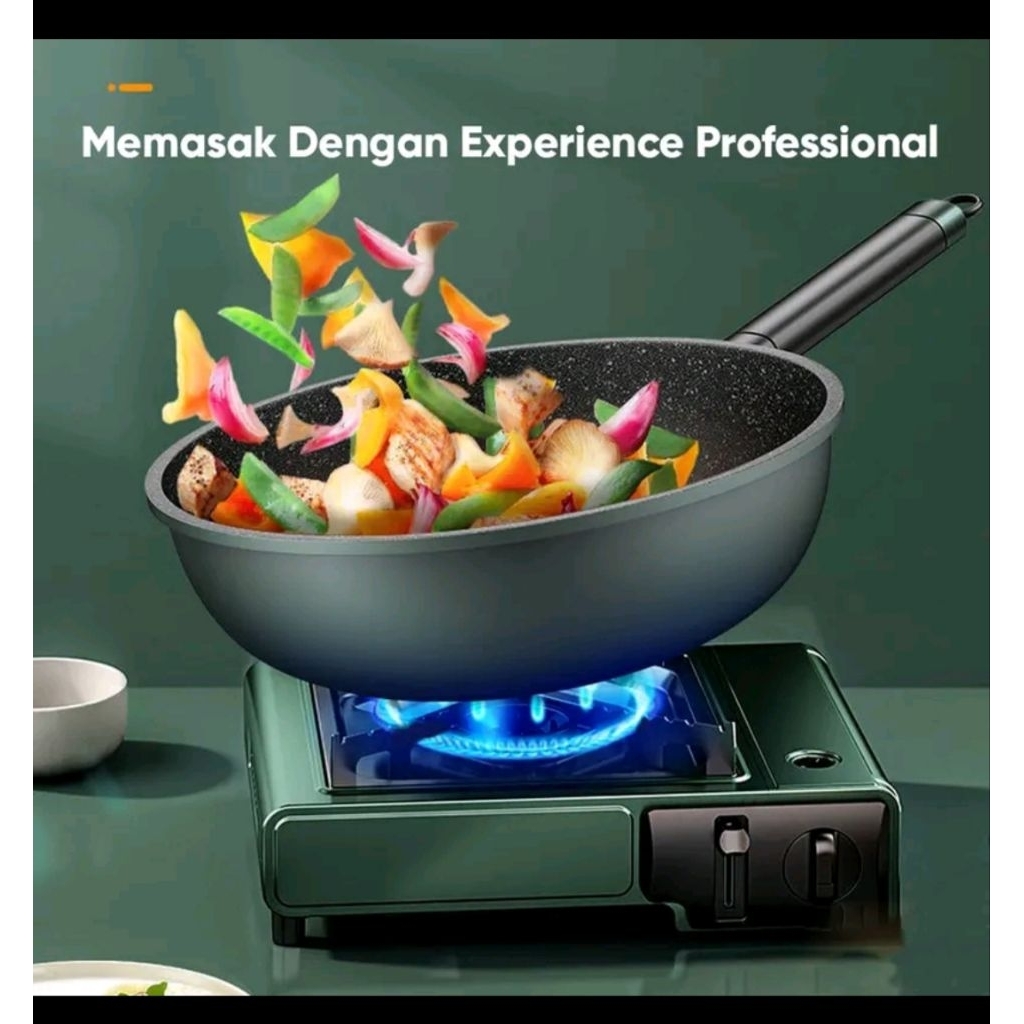 TEXANIA Wajan Premium Batu Medis 32 cm