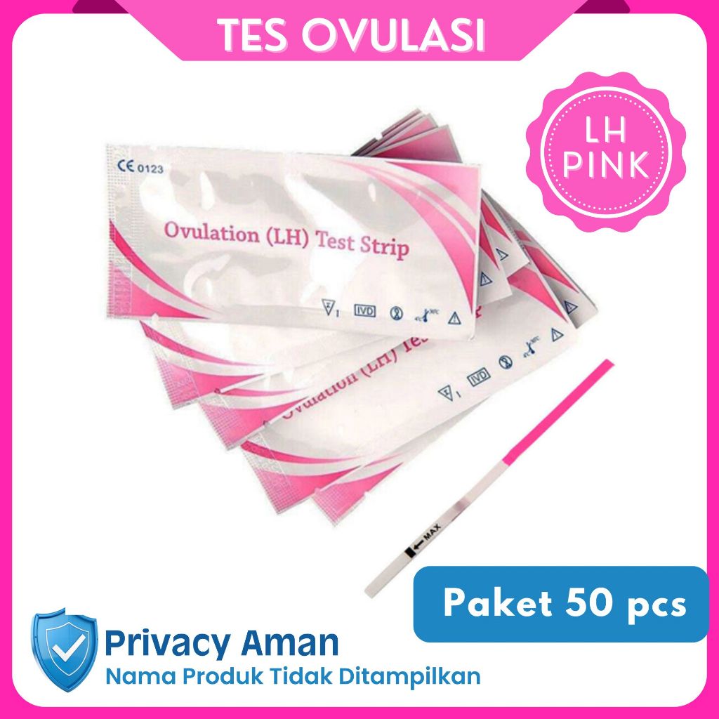 Ovulation Test Strip 50pcs/ Tes Ovulasi Masa Subur Urine Kesuburan / Tes Ovulasi Masa Subur