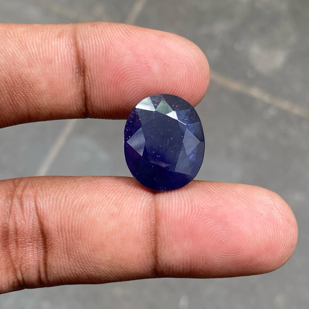 Natural Blue Sapphire Corundum Batu Blue Safir Africa Big Size Dim 18x15x7 CT 19.75