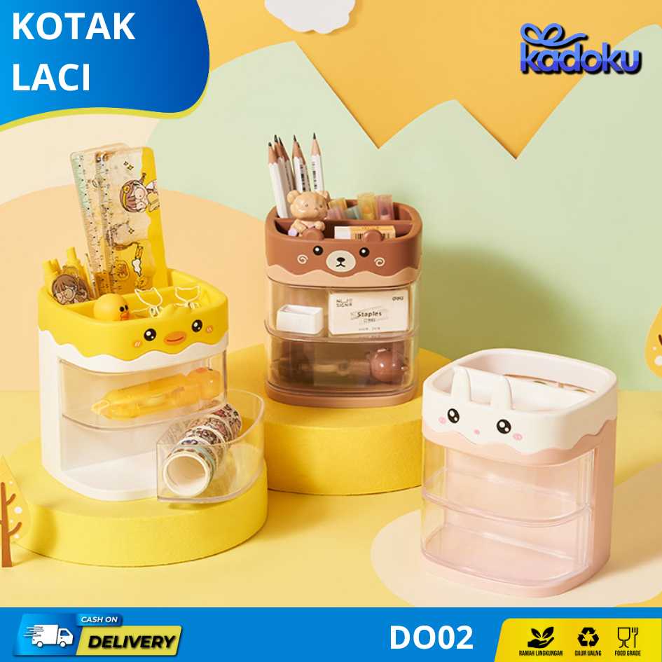 Laci Susun Unik/ Drawer Storage/ Tempat Penyimpanan ATK Multifungsi Rak Laci Meja 2 Susun
