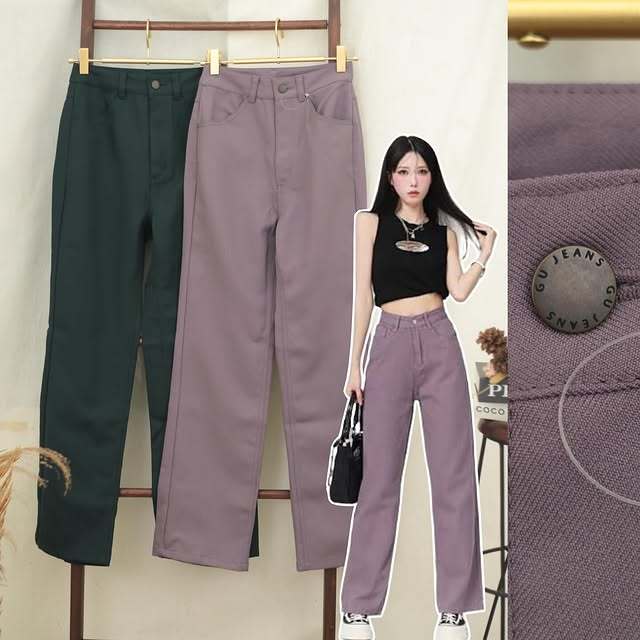 RE824  GU By UNQ Highwaist Women Fromal Long Pants F27