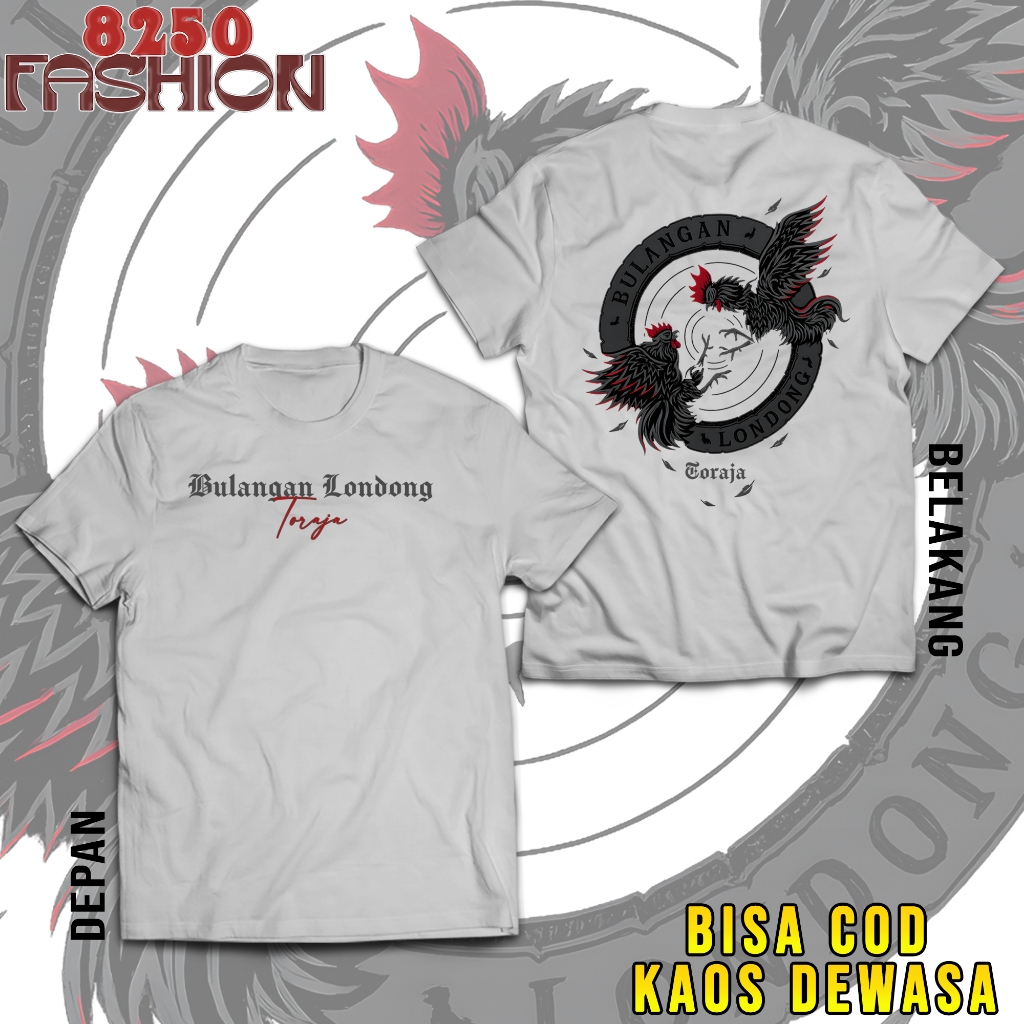 Kaos Adu Ayam  Toraja Bulangan Londong / Kaos Dewasa Atasan Semi Katun Baju Tradisional Toraja