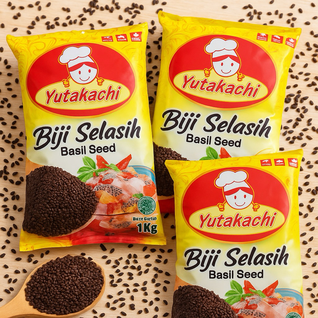 Biji Selasih Yutakachi 1 kg / basil seed / biji selasih untuk minuman es