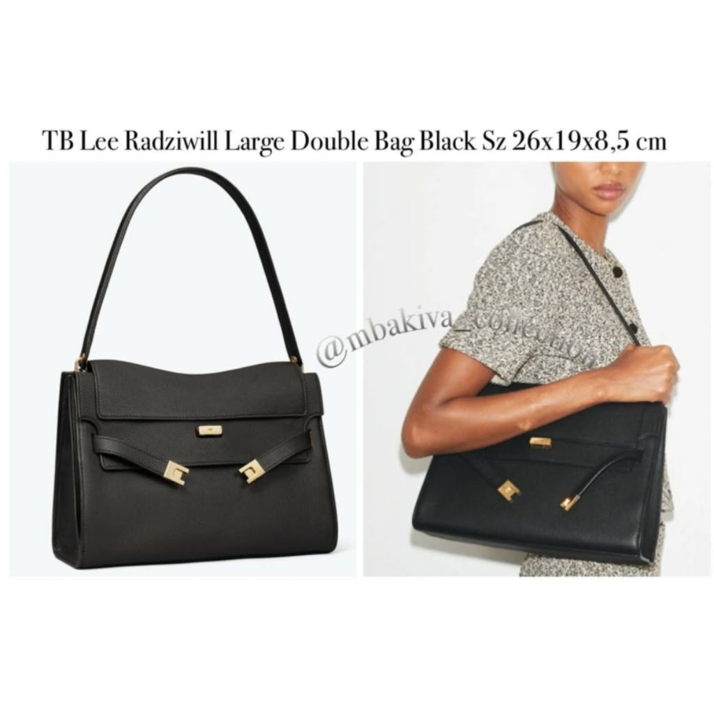 TB Lee Radziwill Large Double Bag Black
