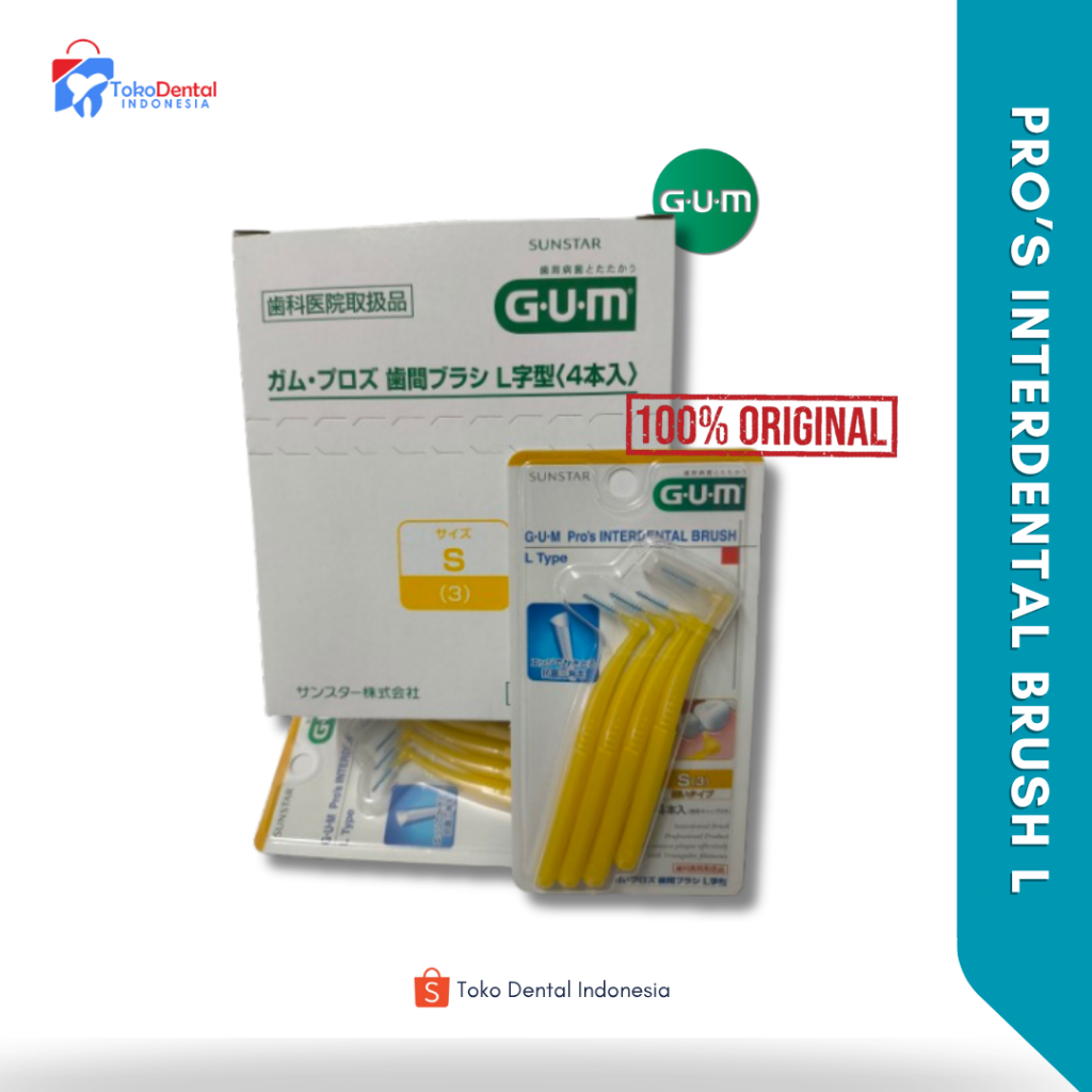 Sikat Gigi - GUM Pro's Interdental Brush L-Type Per Pack