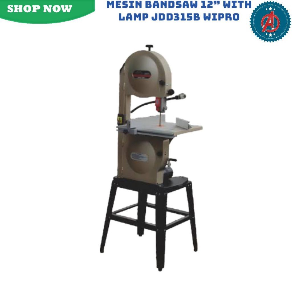 Mesin Band Saw 12" with lamp JDD 315B Wipro / Gergaji Potong Bandsaw 12" Wipro JDD 315B