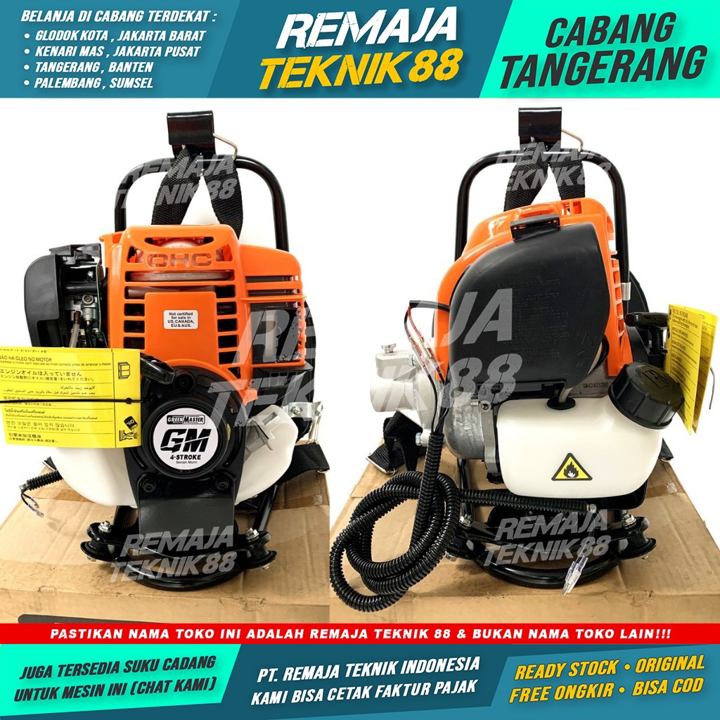 MESIN POTONG RUMPUT GENDONG 4 TAK BRUSH CUTTER 4 STROKE ALAT PEMOTONG RUMPUT GENDONG 4 TAK