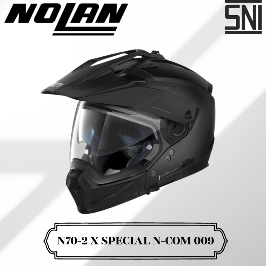 Nolan N70-2 X Special N-Com 009 Black Graphite Helm Crossover Modular SNI N702 N70 2