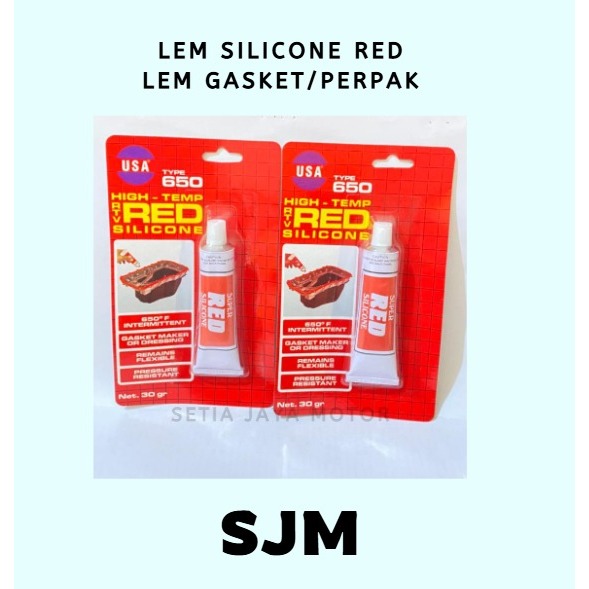 LEM SILICONE MERAH || LEM GASKET/PERPAK SILICONE
