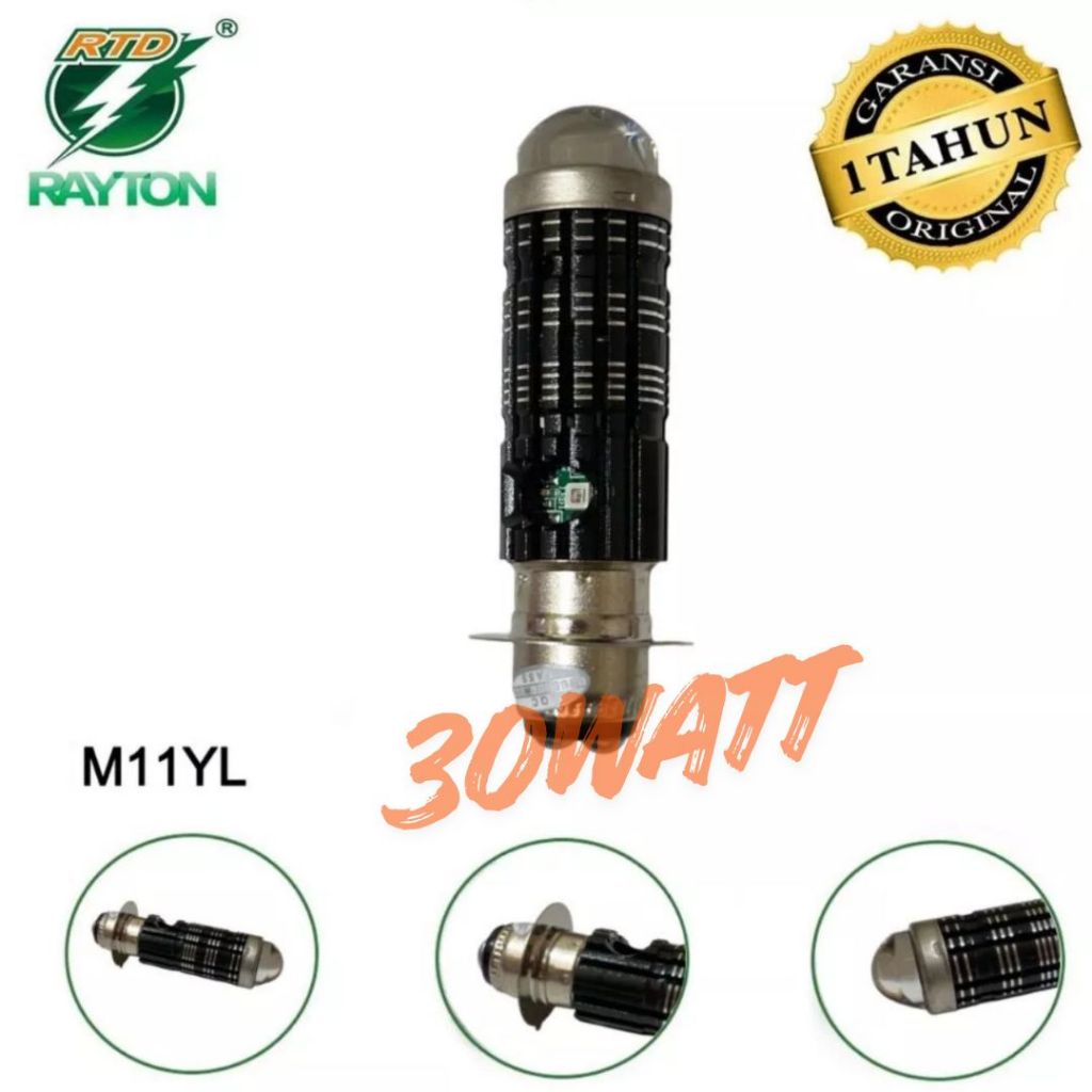 RTD Rayton Lampu Utama Laser lampu Depan Motor LED Lampu Kotak M11YL 30W DENGAN KIPAS original h6