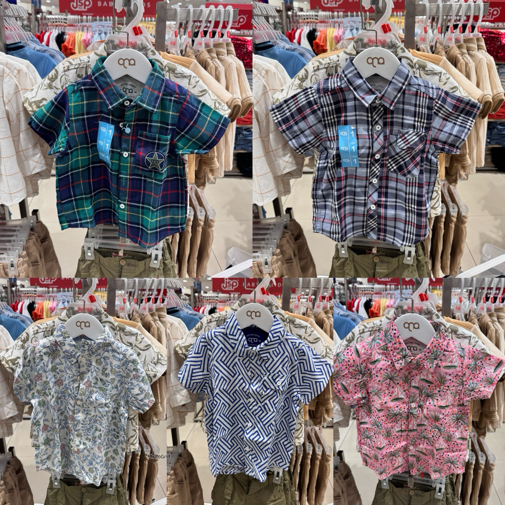 QNA - SALE Kemeja Anak Laki-Laki (0-4 Tahun)