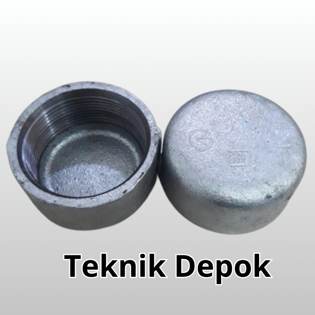 Dop Besi 4 inch Tutup Pipa Drat Dalam Lubang Septic Tank Pluk Kop   DDD Cap Ulir Dalam Penutup Ujung