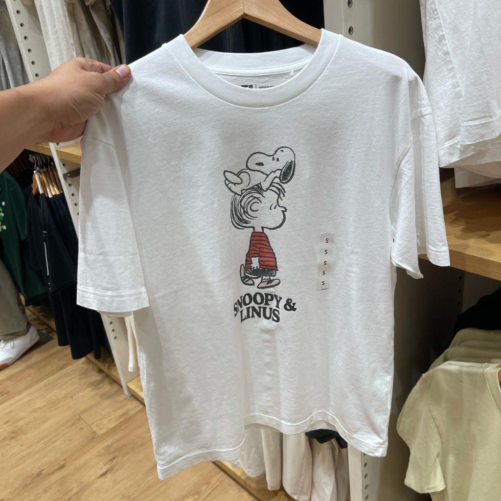 Tshirt Uniqlo Man Peanuts White Katun S-XXXL