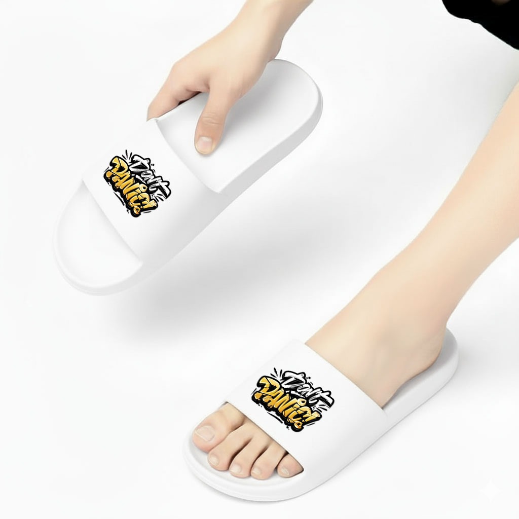 Sandal Slide Pria DONT PANIC / Sandal Selop Pria / Sandal Pria Distro / Sandal Cowok Keren