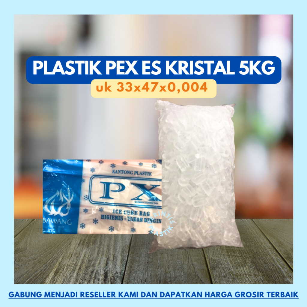 Plastik Es Kristal Es Batu 5kg/Plastik Pex Es Kristal @50lbr
