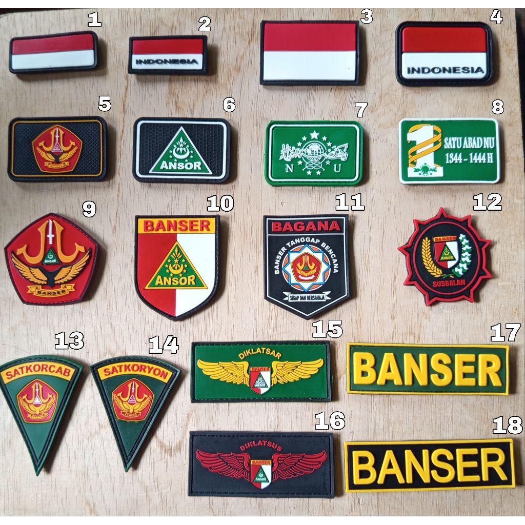 patch rubber logo banser - NU tempelan emblem aksesoris karet