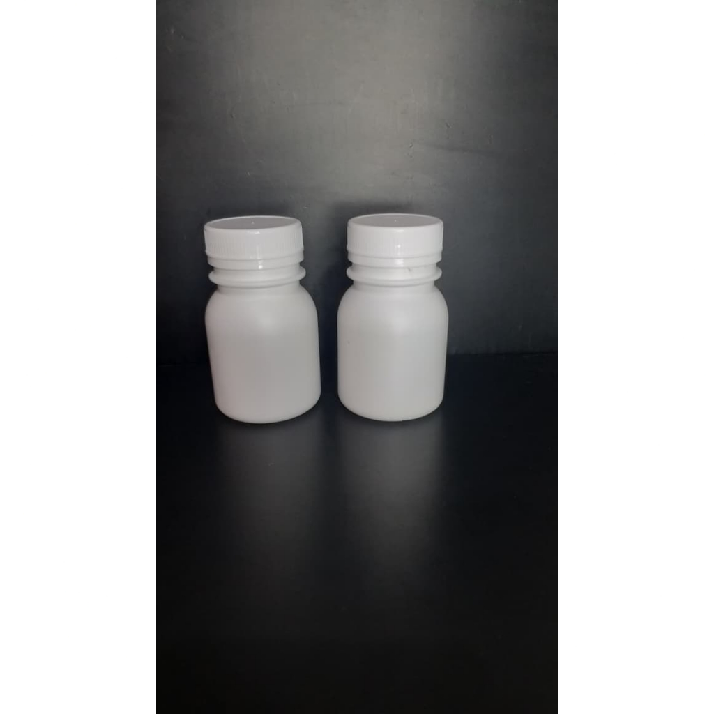 Botol kapsul 50ml putih segel / botol capsul isi 50 / botol obat / botol capsule HDPE