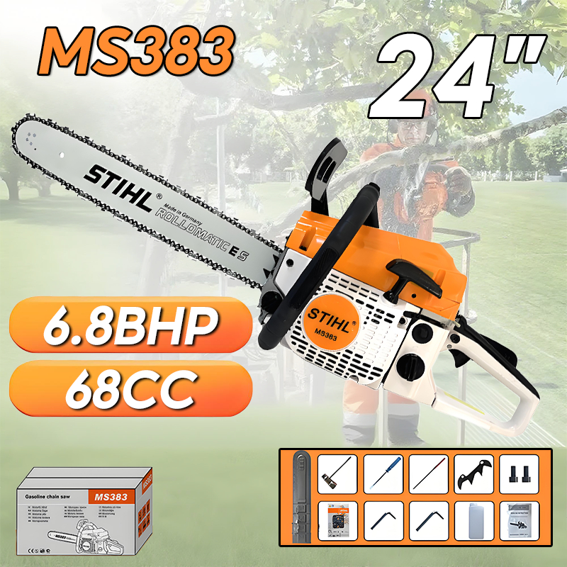 Mesin Potong Kayu 24 Inch 68CC Senso Chainsaw Mini Gergaji Mesin Potong Kayu Original