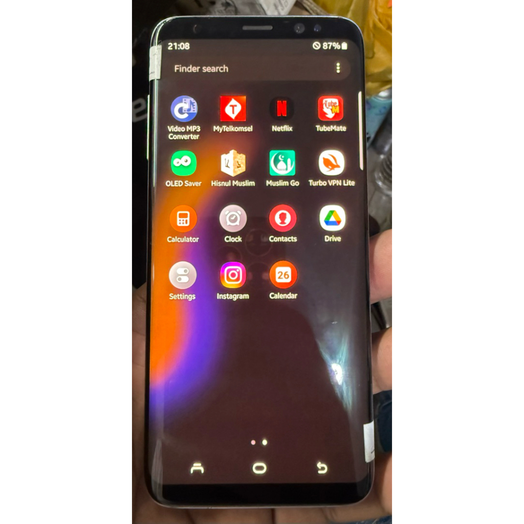 lcd touchscreen+frame samsung S8 original copotan fungsi normal tested