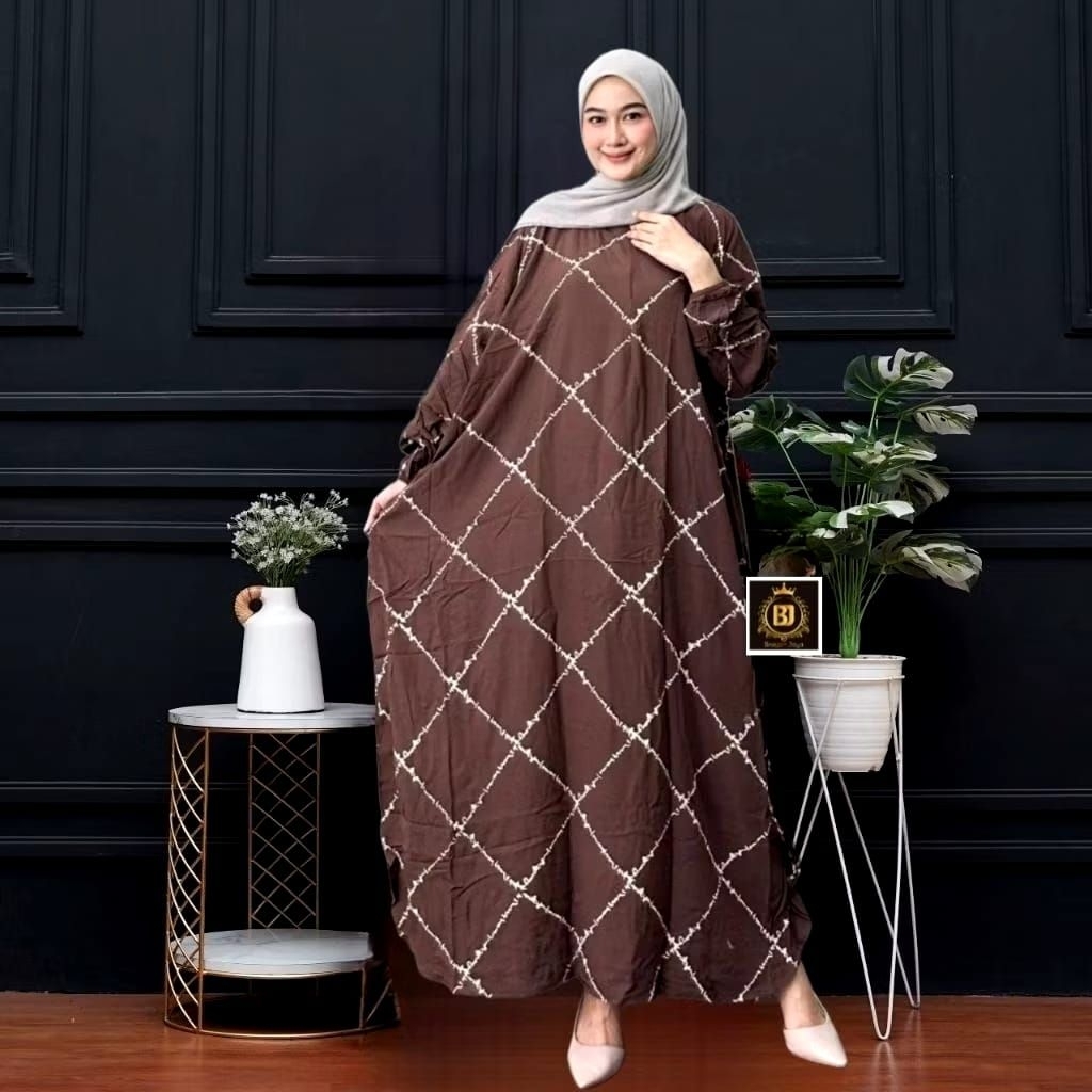 Daily kaftan gamis premium rayon busui panjang 140